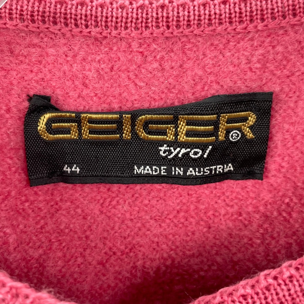 Geiger Boiled Wool Jacket Womens 44 Pink Tyrol Austria Button Up Cardigan Coat - Picture 6 of 9